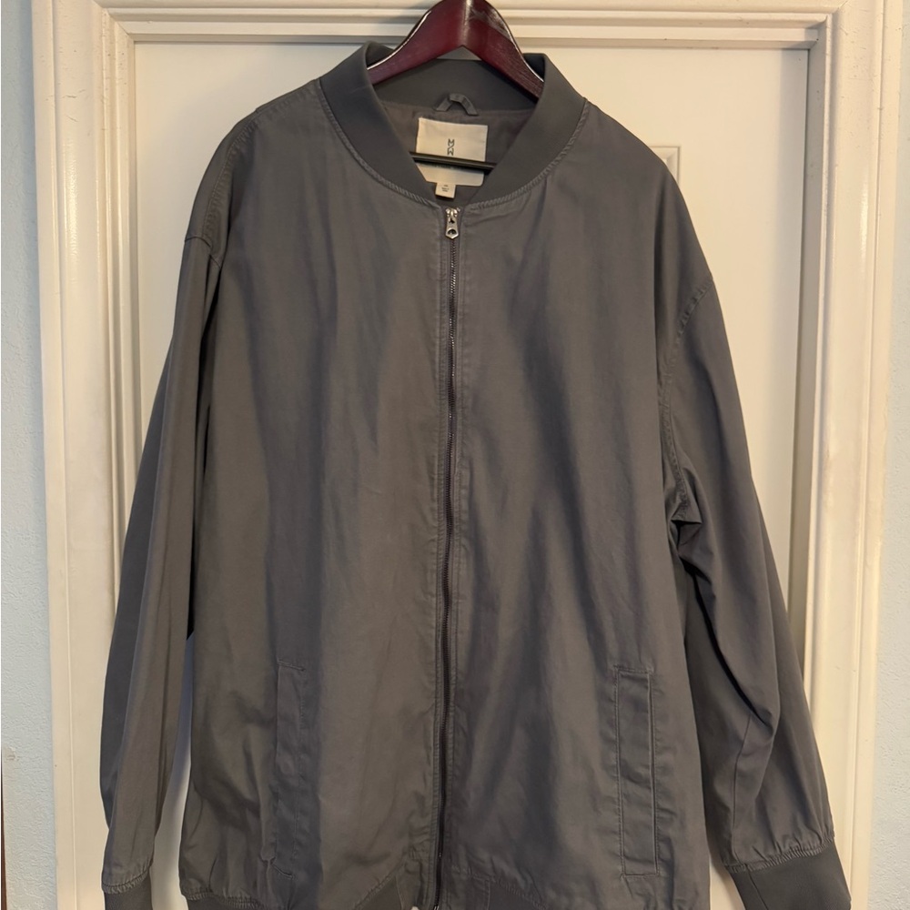 Mutual Weave Men's Gray Bomber Jacket